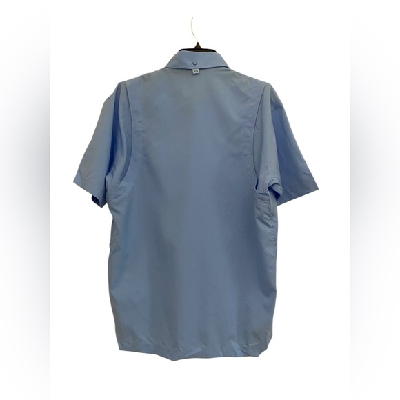 Under Armour Blue Dress Shirt Lightweight Short Sleeve - Picture 2 of 8